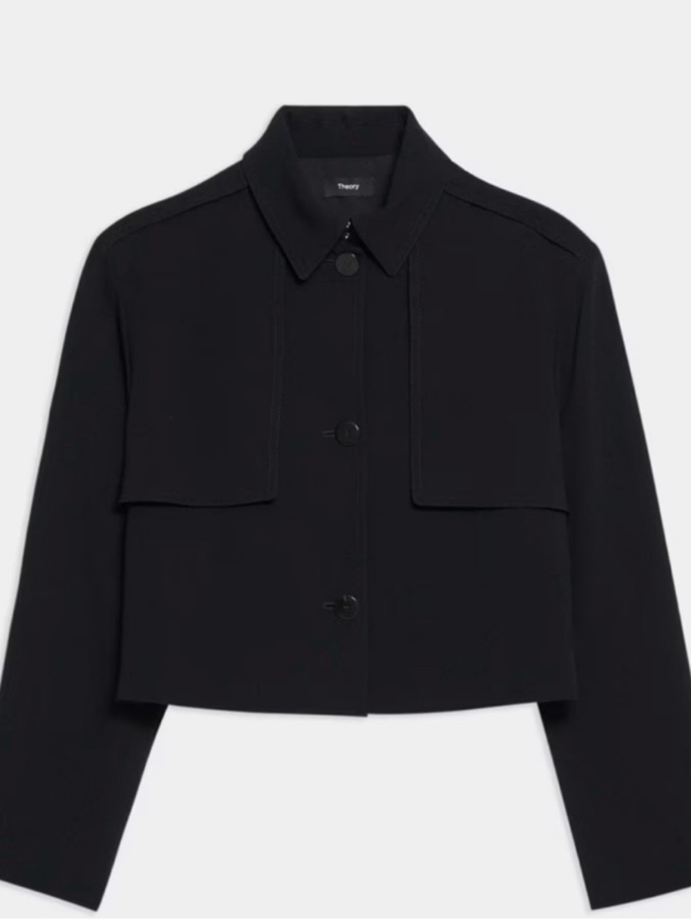 Theory Cropped Trench in Admiral Crepe P